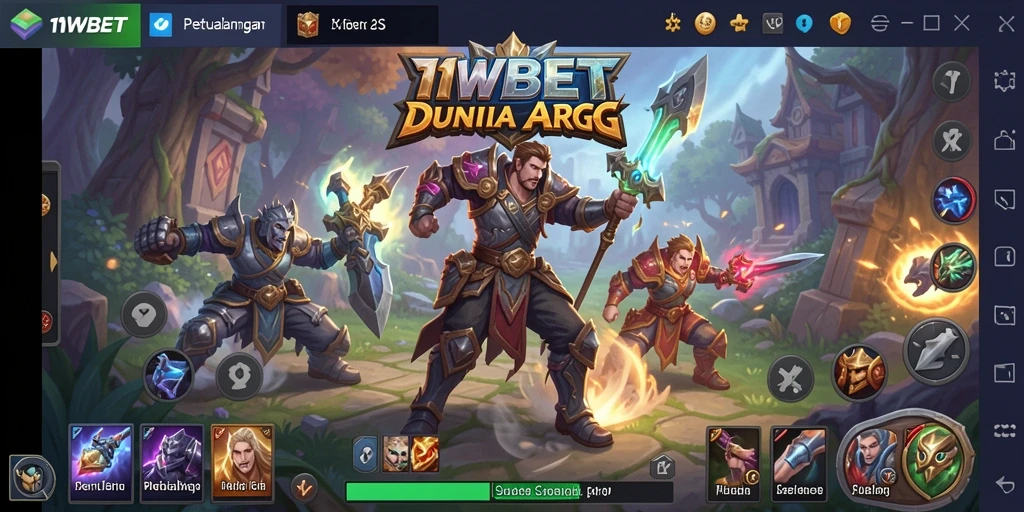 Tangkapan layar utama 11WBET menunjukkan aksi pertempuran ARPG yang dramatis.