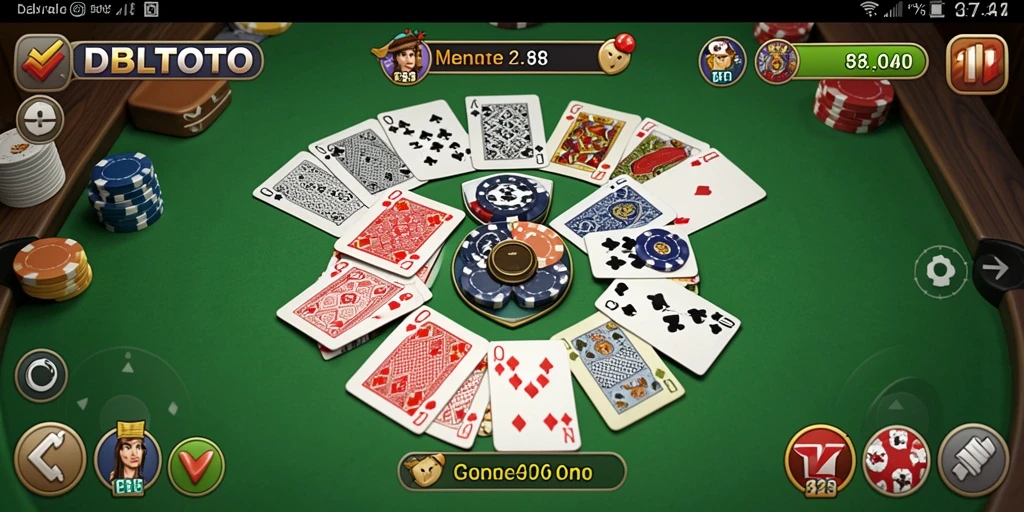 Tampilan gameplay DBLTOTO yang mengasyikkan dengan fitur Gaple.