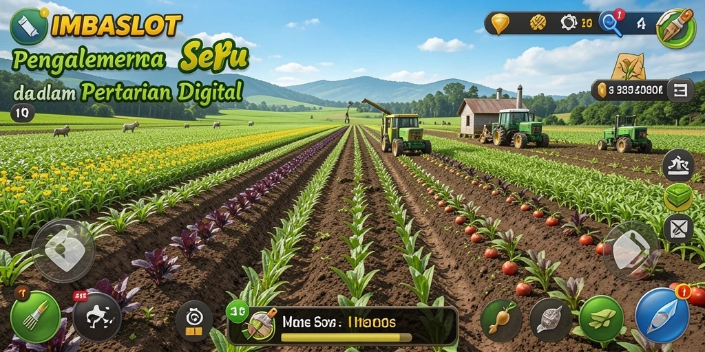 Tangkapan layar gameplay <strong>IMBASLOT</strong> menunjukkan aktivitas pertanian yang menyenangkan.