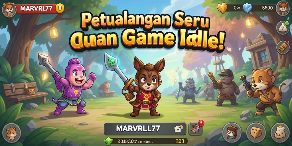Screenshot gameplay <strong>MARVRL77</strong> menunjukkan keseruan dan kemudahan dalam bermain game Idle.