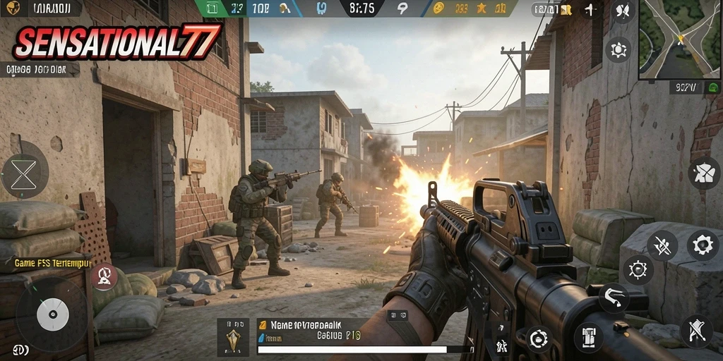 Tangkap aksi seru dalam gameplay FPS SENSATIONAL77.