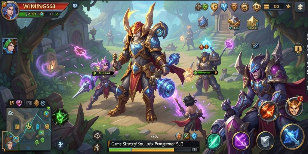 Tampilan gameplay menarik dari WINNING568 yang menunjukkan strategi SLG.