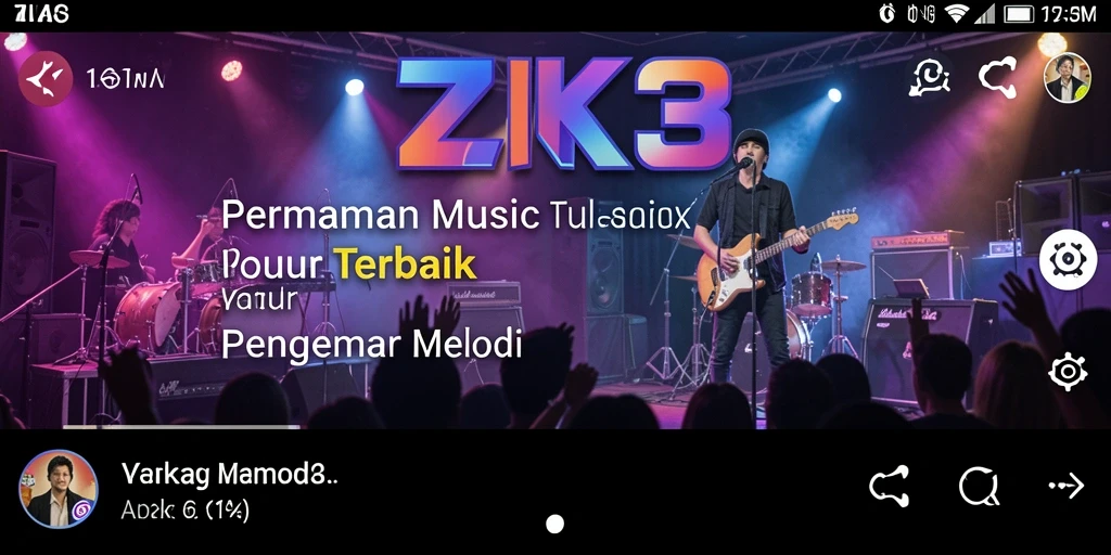 Tampilan gameplay ZK3 menampilkan pemain yang sangat fokus pada permainan musik.
